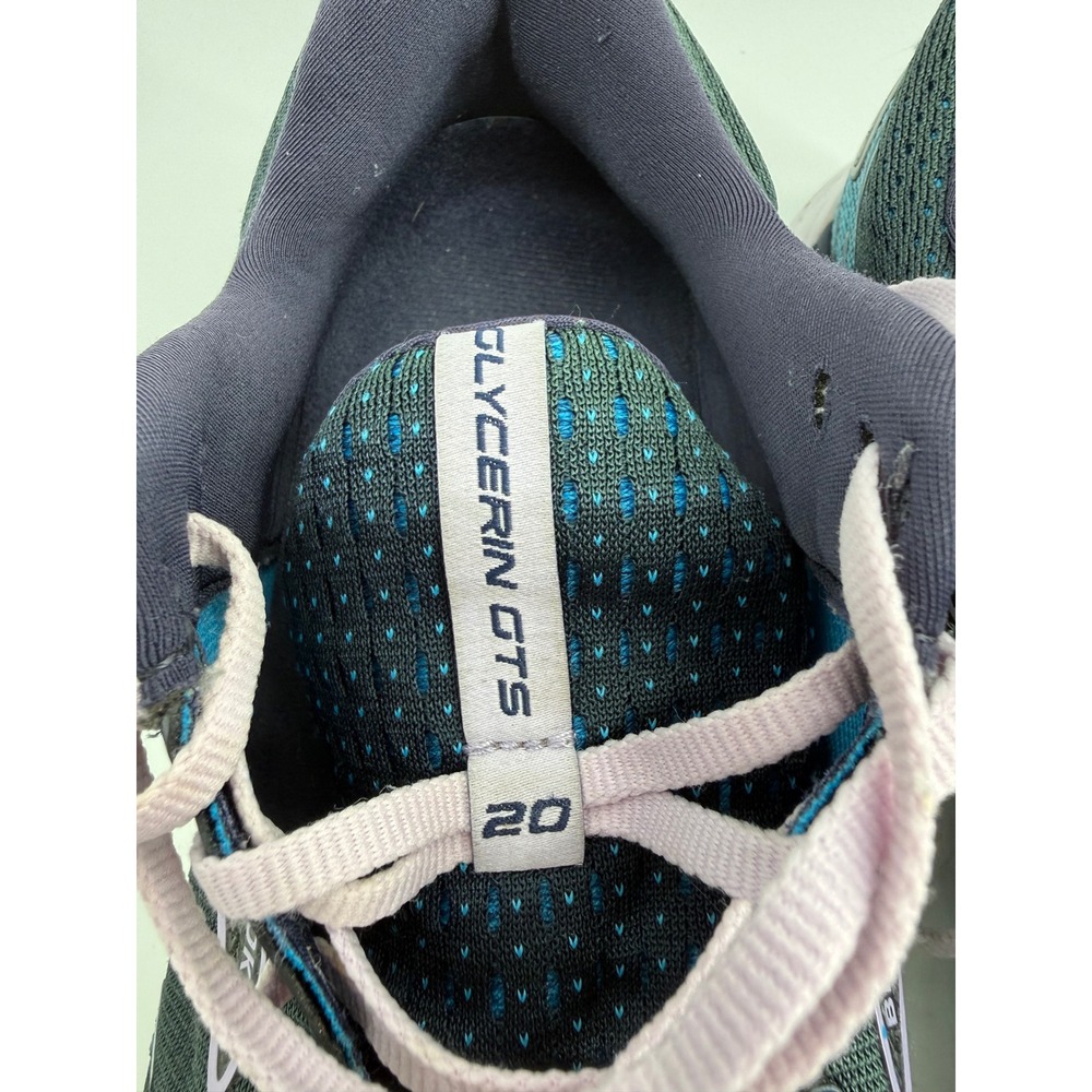 Brooks Glycerin GTS 20 Womens Running Shoes Size 9 Wide D Teal Black 1203701D499